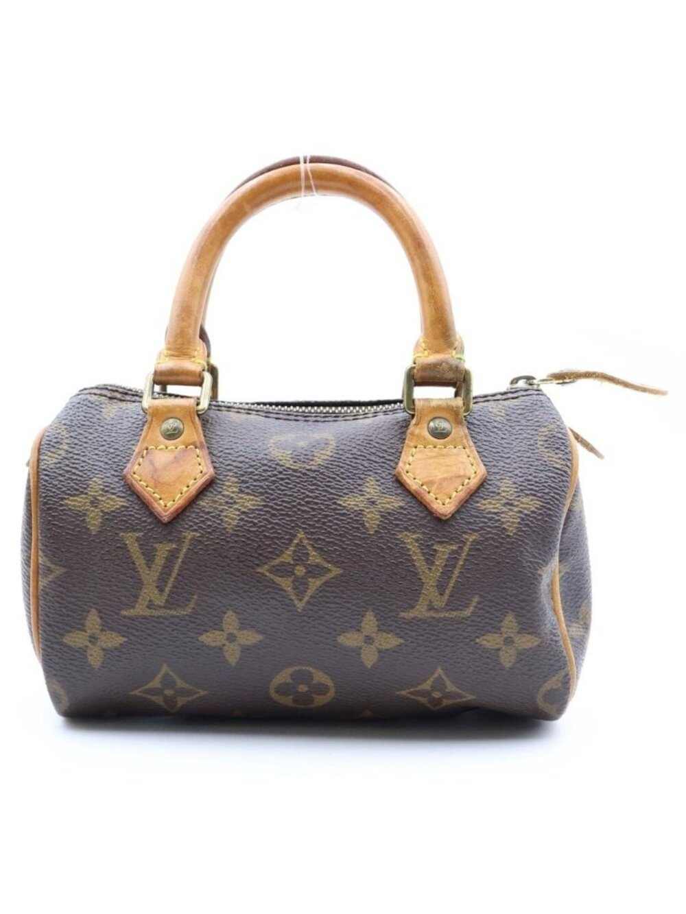 Louis Vuitton Mini Speedy Handbag 2-Way Shoulder Leather Brown